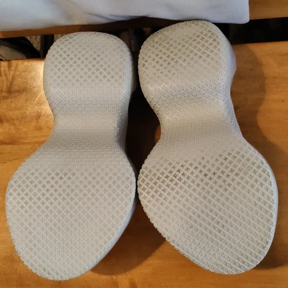 SFMK Compass Wave Hi-heel(Platform) Bumper Sandals Size 37 Silver With Dust Bag - Picture 9 of 12